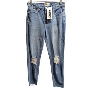L'AGENCE light wash Sz 25 cropped ankle jeans